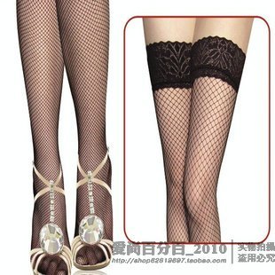 FREE SHIPPING Sexy fishnet stockings Black lace mesh ossan stocking
