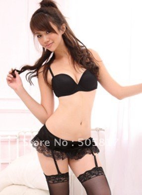 free shipping Sexy Garter belt Set  ladies Thong PD001