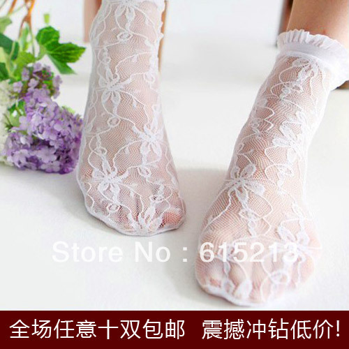 Free shipping sexy  lace socks for ladies