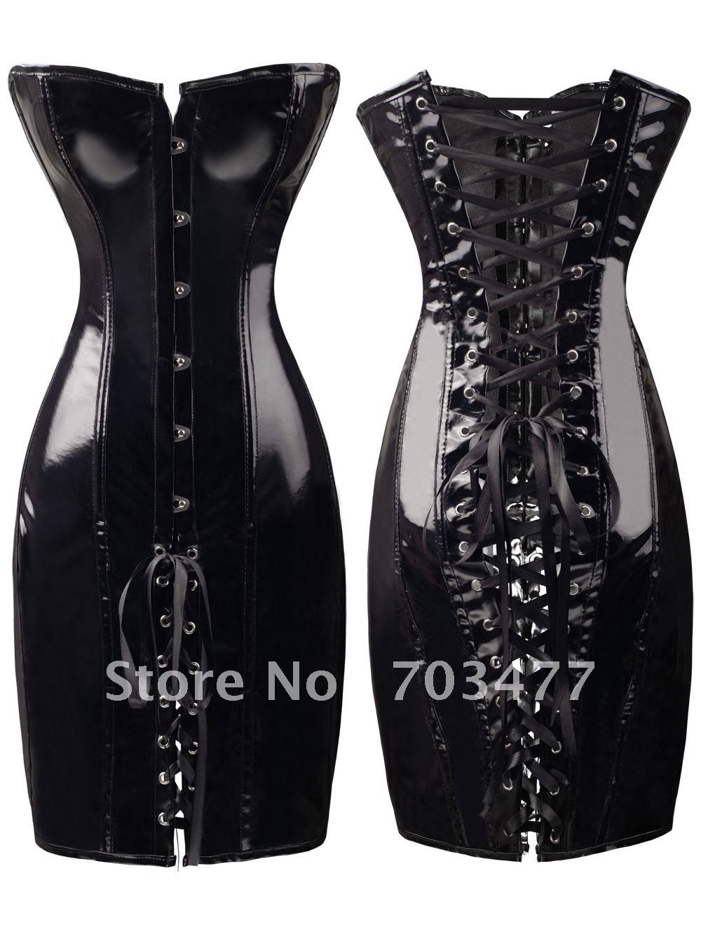 Free Shipping sexy leather corset with lace-up back for cinching wholesale and retailer fast delivery high quality best service