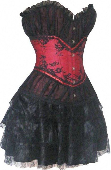 Free shipping! Sexy Lingerie Haltered Dita Underbust Corset Dress/G-String/Mini Skirt