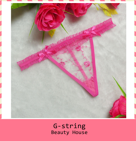 Free shipping Sexy lingerie sexy perspective the tulle lace underwear T-back pants woman sexy G-string 5colors Z0020