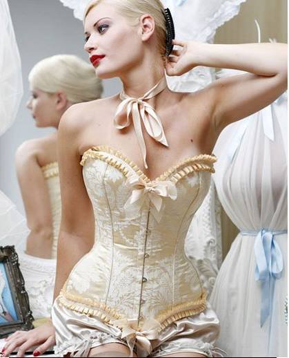 Free shipping!! Sexy Lingerie Wholesale Retail Satin Vintage Corset/G-String 8136