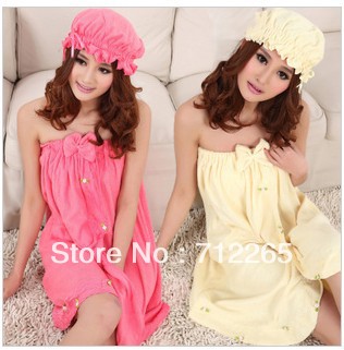 free shipping Sexy lovely wiping a bosom female toweling bath towel pajamas