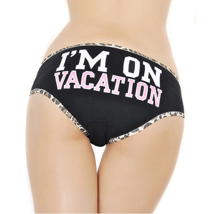 Free shipping Sexy low-waist leopard print cotton panties woman briefs underwear