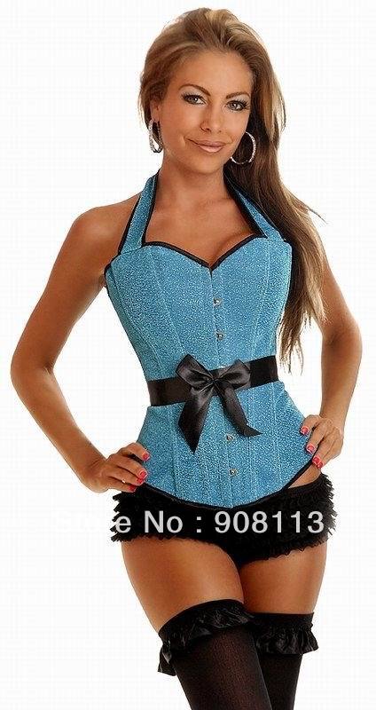 Free shipping! sexy Pink Lace up corsets Sexy Lingerie Costume Corset Bustier skirt ladies' camisole Lingerie