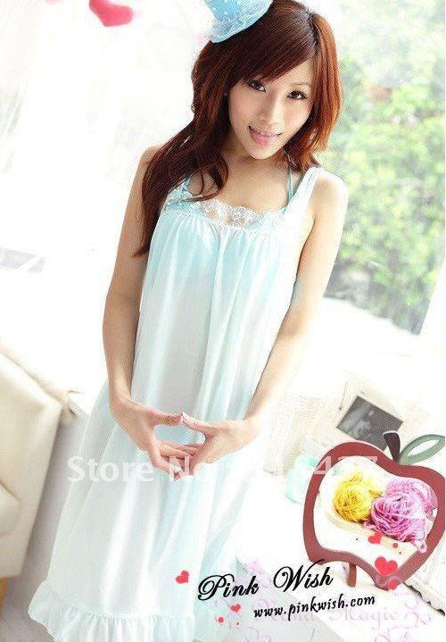 Free shipping Sexy satin gowns woemn nightgown robe nice floral lingerie sleepwear ,2012