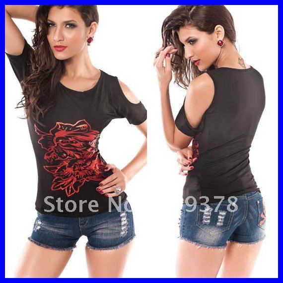 Free shipping Sexy Skull Jeans Women Shorts 2012 Women sexy shorts Wholesale 15pcs/lot Fashion pants 78611