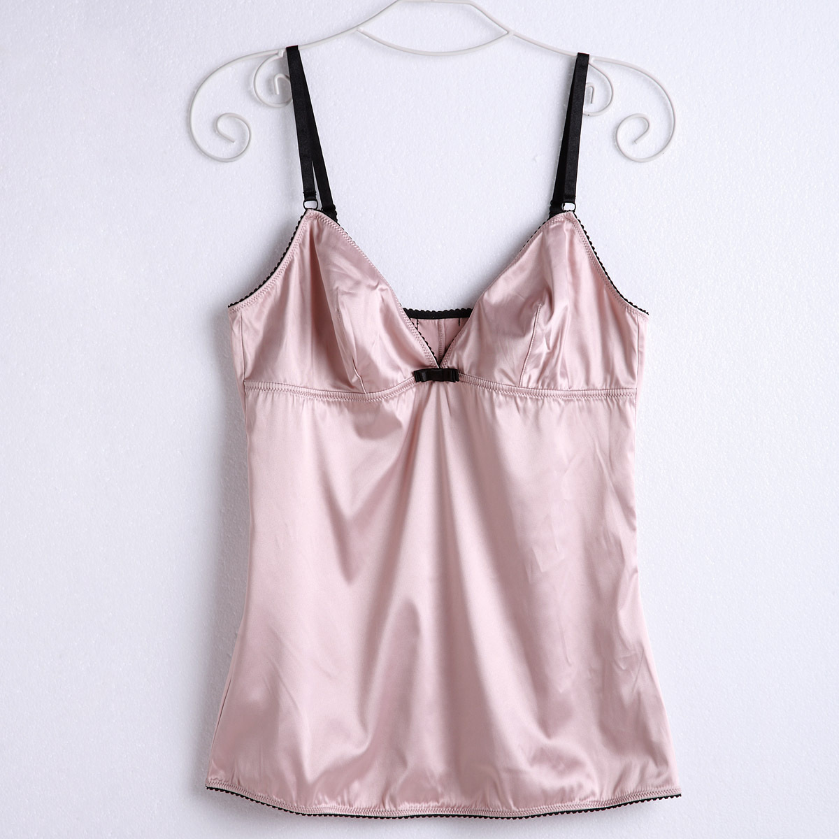 Free shipping Sexy temptation faux silk spaghetti strap vest nightgown female sleepwear fa0004