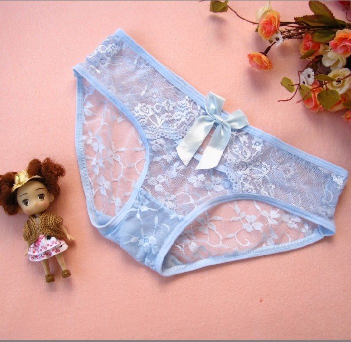 Free shipping,sexy transparent lingerie with bow, floral grenadine women underwear with lacework,2012 pop style