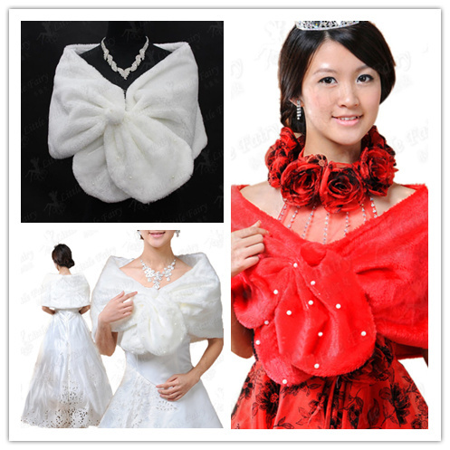 Free shipping shawls cape coat jacket wraps jacket red in white for women bolero women wedding jackets