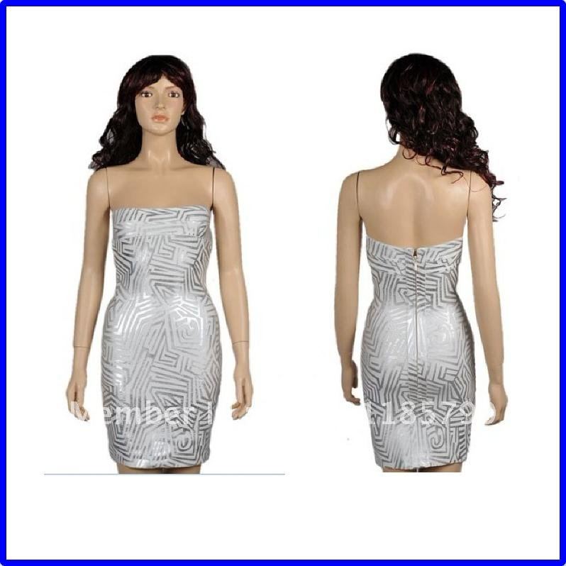Free Shipping Sheath Mini Knitted Bandage Evening Party Dress A-0710