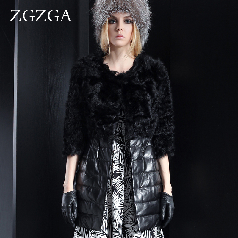 free shipping  sheepskin down slim long design berber fleece fur coat women