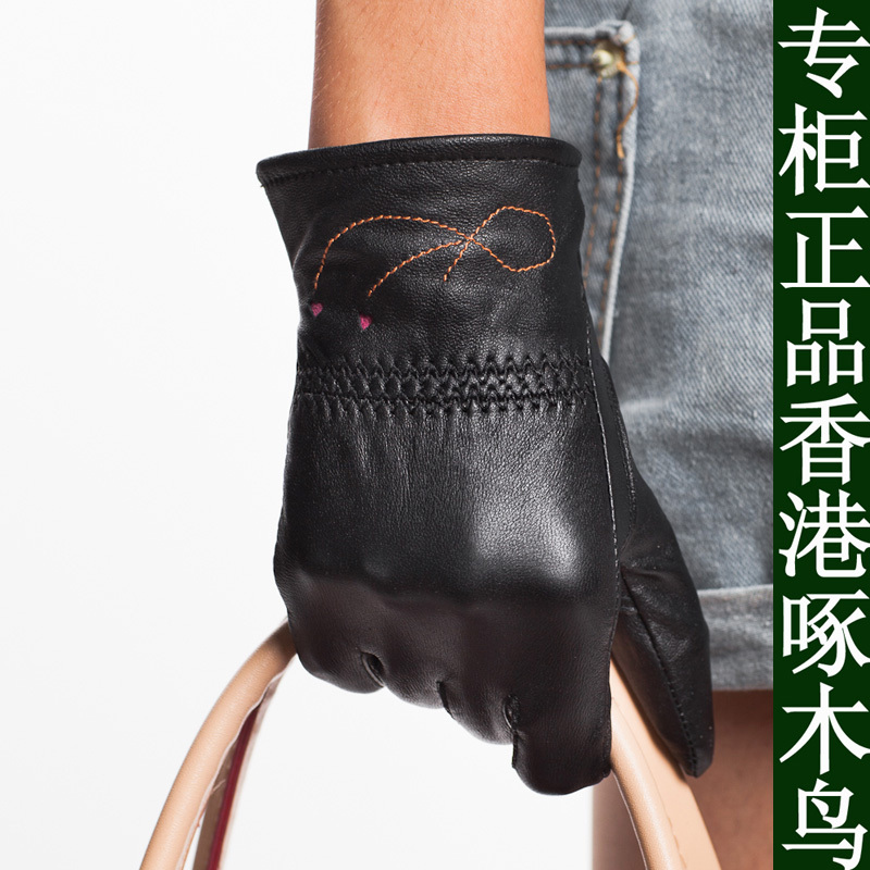 Free Shipping Sheepskin gloves women's leather gloves genuine leather gloves seniority