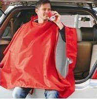 Free shipping / Sherpa outdoor water resistant poncho/ mult-ifunctional raincoat / blanket 3 in 1