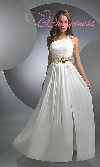 Free Shipping Shimmer One Shoulder Dress wedding gowns