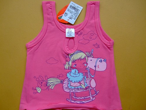 Free Shipping Short in size small stone female child summer girls vest sleeveless shirt - 8217 2