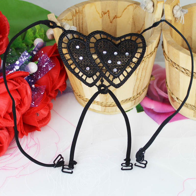 free shipping Shoulder strap beautiful sparkling diamond lingerie bra slip-resistant belt