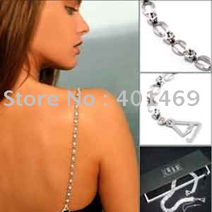 Free shipping silver copper charm bra straps accessory