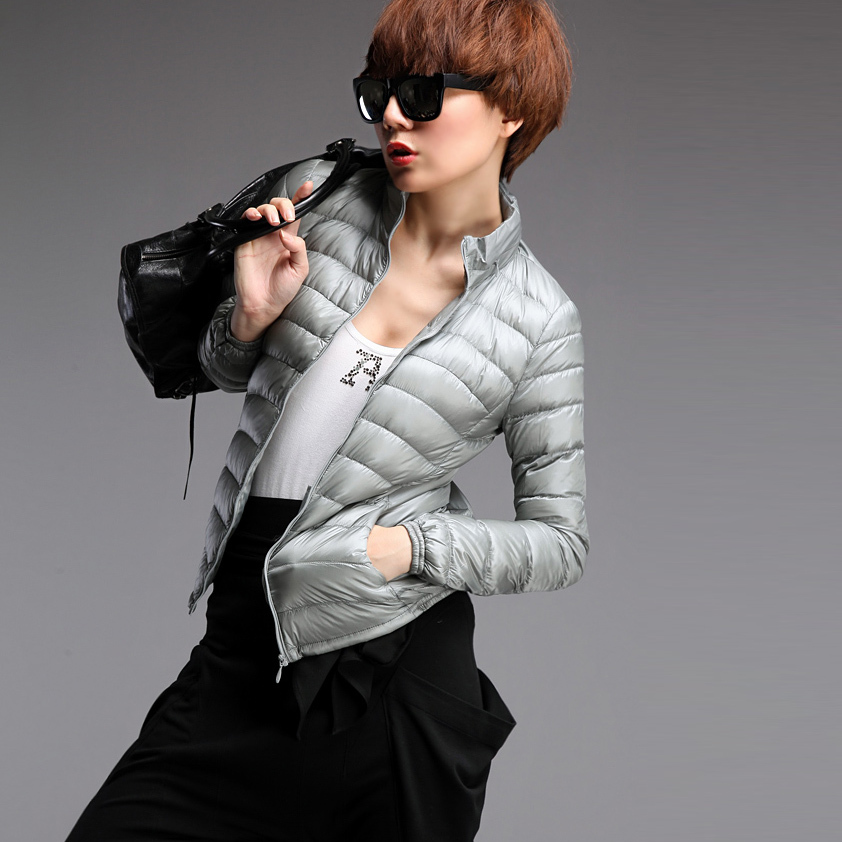 free shipping ! Single ! weight ! fabric soft short design women's down coat