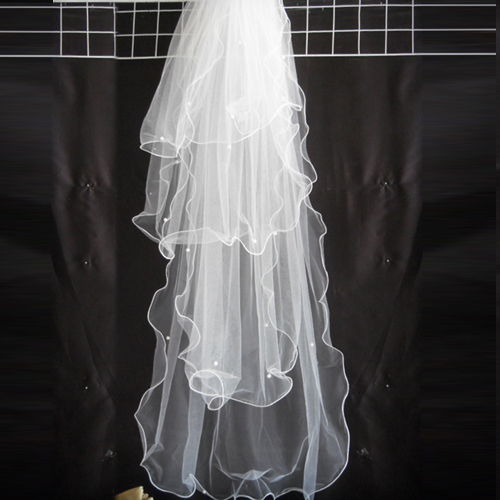 FREE SHIPPING Skirt beige 4 long design veil bridal veil