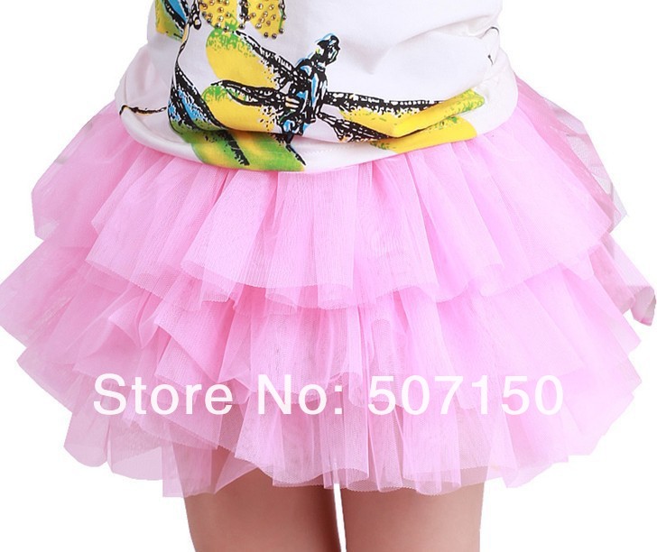 free shipping skirts girls pettiskirt ball gown tutu skirts multicolor 6 layers size for girls 3T-10T Wholesale And Retail