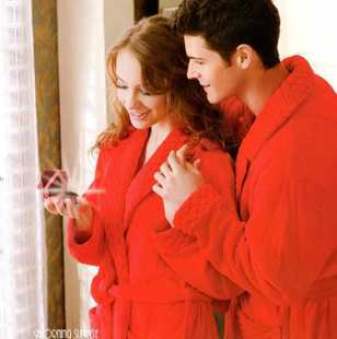 Free Shipping sleepcoat for lovers night-robe bathrobe coral velvet Z3516 Z3465 Sleep & Lounge