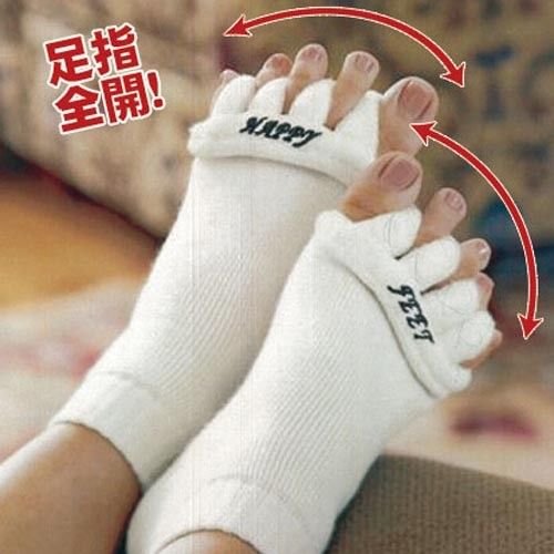 Free Shipping Sleeping Socks Massage Five Toe Socks Foot Alignment Treatment Socks White 100% Honest 24pair