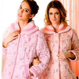 Free Shipping sleepwear coral fleece thickening women's cotton-padded lounge set z3615 Sleep & Lounge