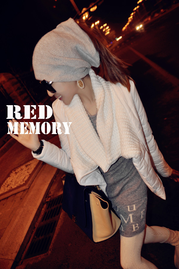 Free shipping slim elegant all-match solid color long-sleeve coat cotton-padded jacket female