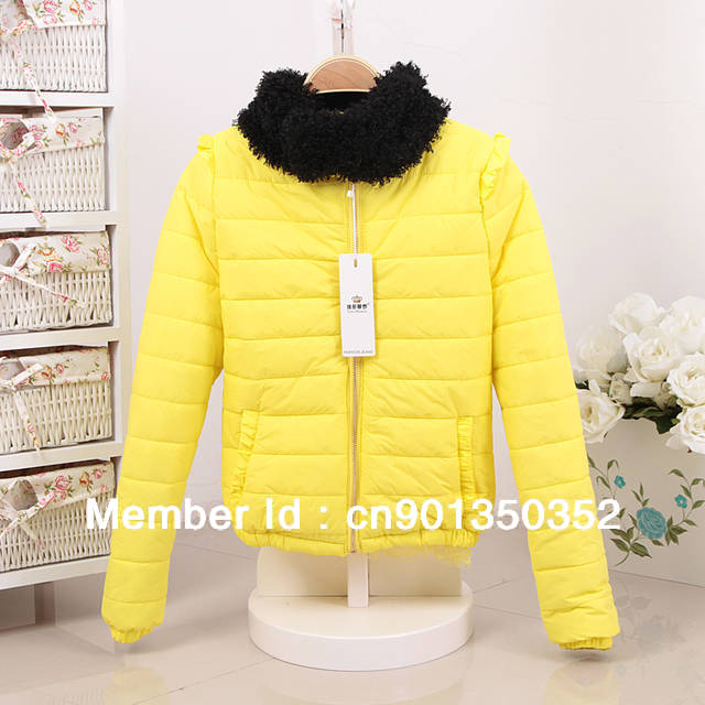 free shipping slim jacket cotton short style  XL women winter down coat