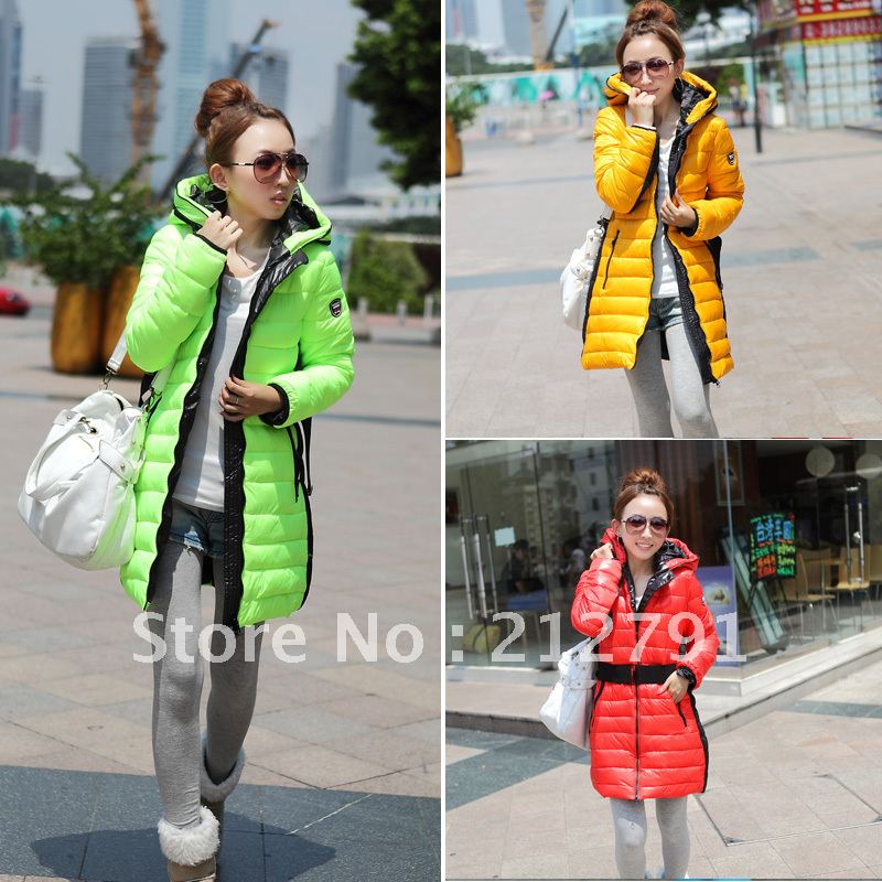 Free shipping Slim ol PU down coat female plus size medium-long outerwear down jacket