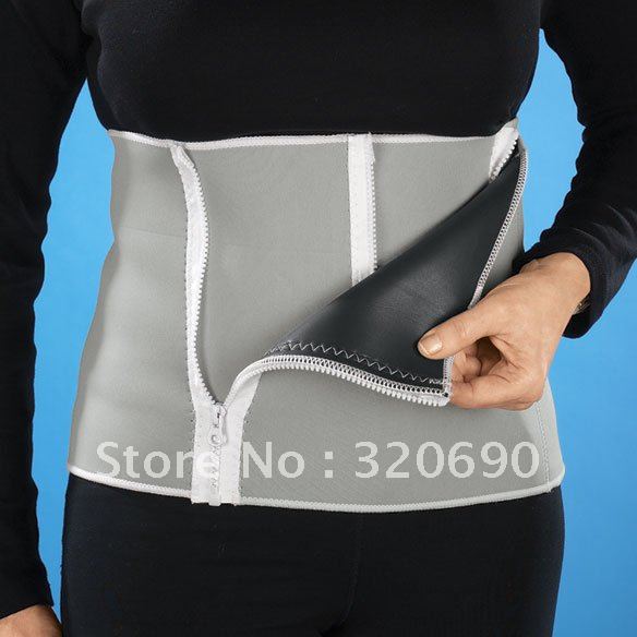 Free Shipping-Slimming Clothes Thin Belt Waist Slimming Shaping Double power Adjustable Size with 5 zipper TV product-retail