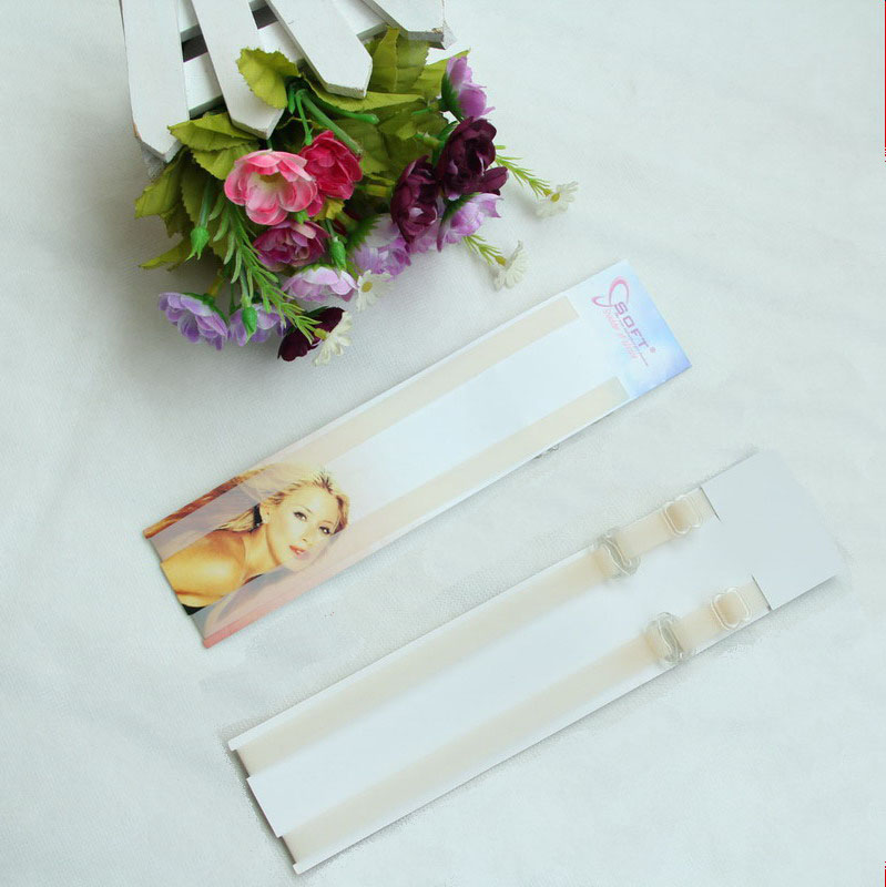 Free shipping Slip-resistant silica gel shoulder strap bra antidepilation belt spaghetti strap tube top invisible tape