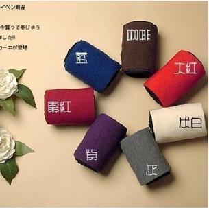 Free Shipping Small color block decoration over-the-knee stockings two-color socks 100% cotton chromophous
