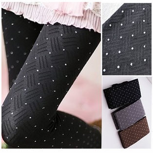 FREE  SHIPPING    Small dot panty hose    High  Quality     sexy  healthy  stockings High  elastic Spring and Autumn