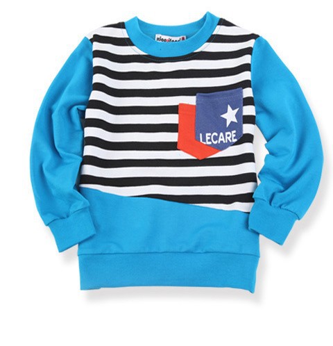 Free shipping Small five pointed star stripe children jacket children long sleeve T-shirt(4 pieces/lot)