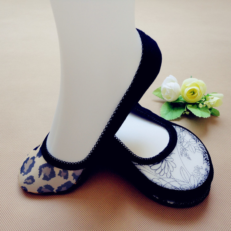 Free shipping sock slippers female invisible socks shallow mouth lace gauze women's floor socks  10pairs/lot