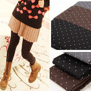 Free shipping Socks Autumn and Winter Velvet Pantyhose Vintage Dot Socks