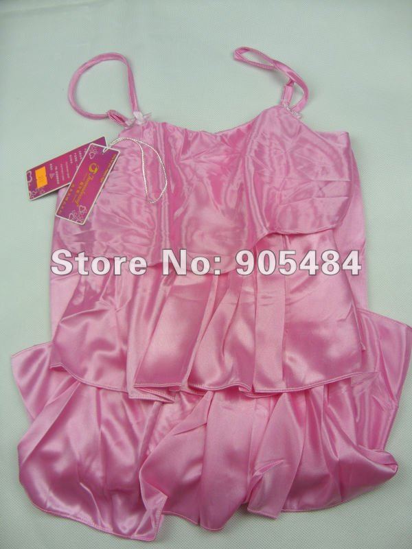 Free Shipping, Softy Silk High Quality Fashional Cheap Ladies Pyjamas, Sleepwears, Min Order 1 pc