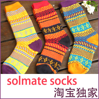 Free shipping! Solmate socks national trend of men and women socks cotton socks personalized socks