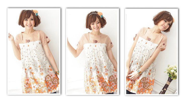 free shipping South Korea  fashion women skirt pregnant women dress romantic