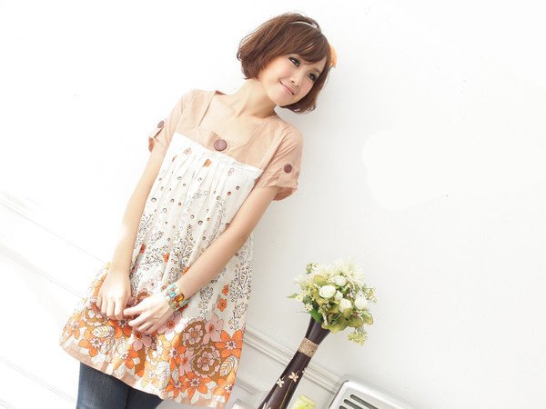 free shipping South Korea  fashion women skirt pregnant women dress romantic