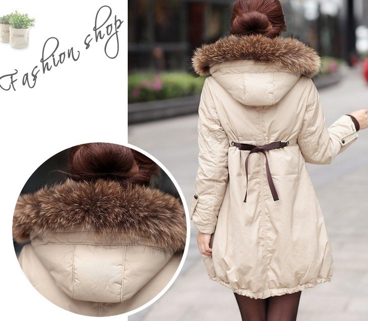 free shipping ! South Korea female long style down jacket