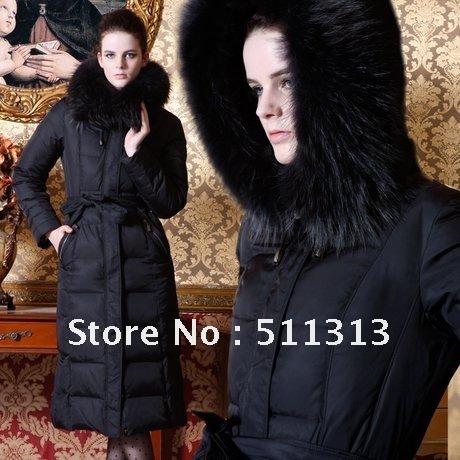 FREE SHIPPING special offer export Russia big size thicken slim super long down coats