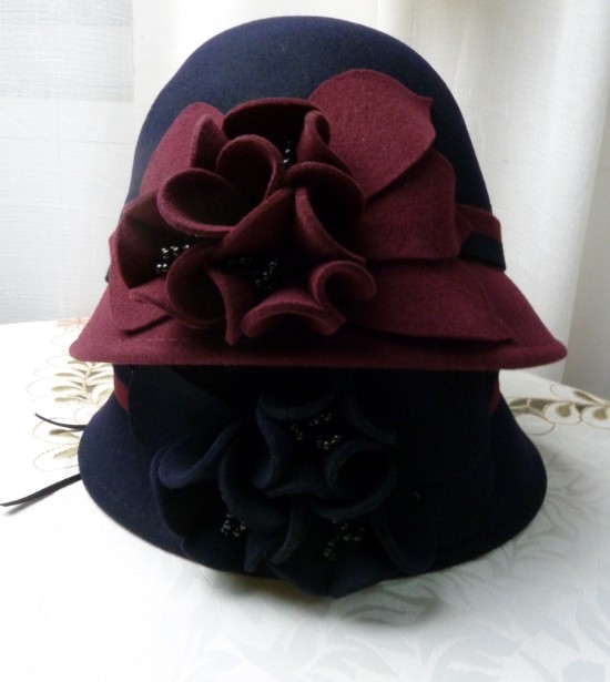 Free Shipping Special price Small flower fedoras basin hat full wool high quality woolen cap spring new arrival