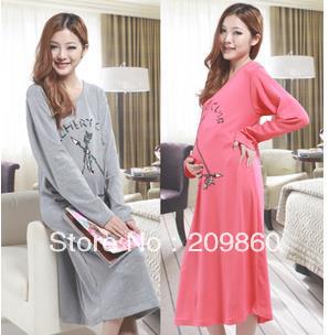 Free shipping ! Special supply fashion maternity letters long sleeve pregnant women dress