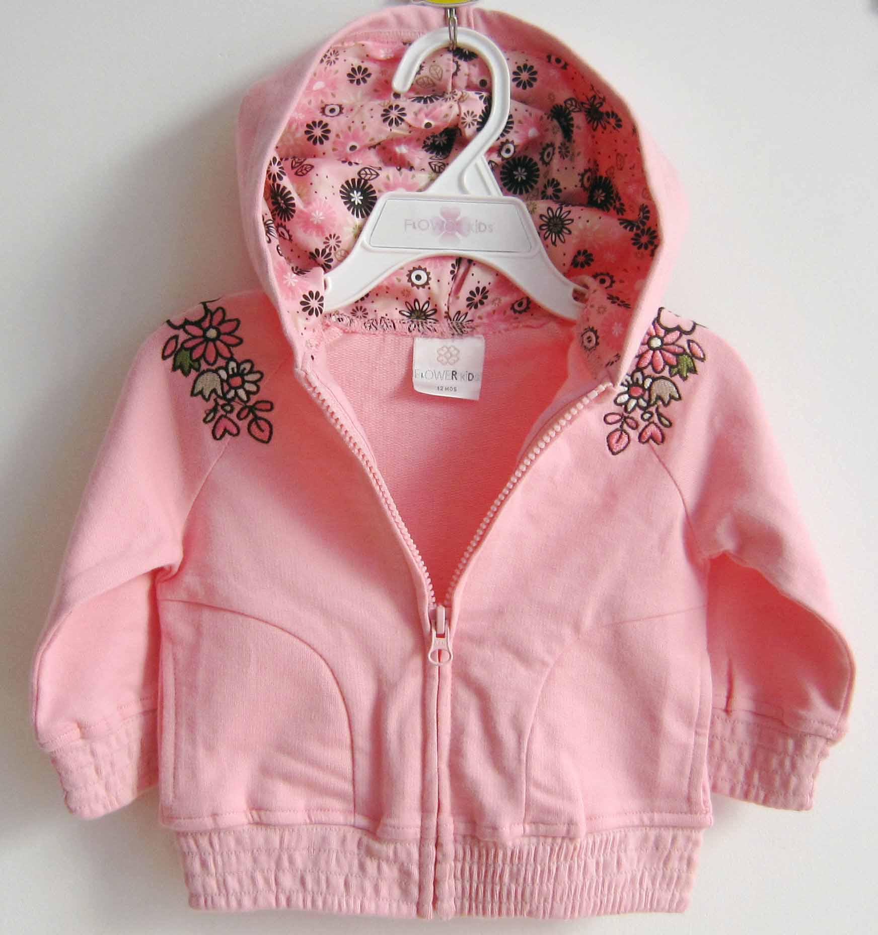 free shipping Spring and autumn child female child long-sleeve with a hood outerwear baby zipper sweater