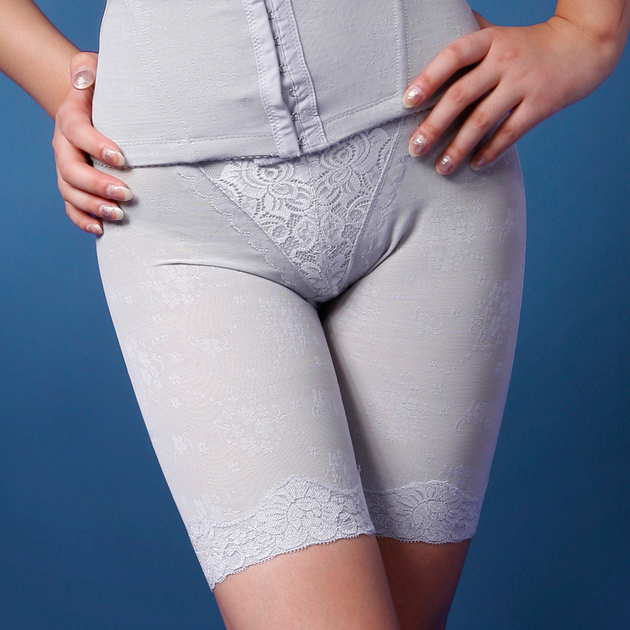 Free shipping Spring and summer bamboo white carbon fiber butt-lifting pants puerperal plastic pants body shaping pants