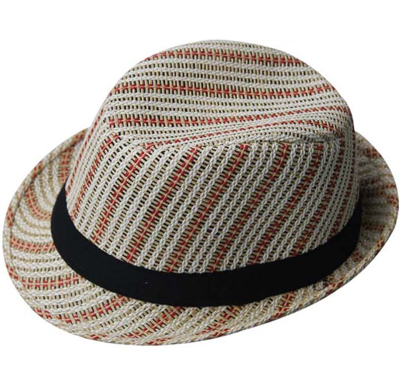 Free shipping Spring and summer general straw braid slanting stripe fedoras casual jazz hat hip-hop cap fashion cap